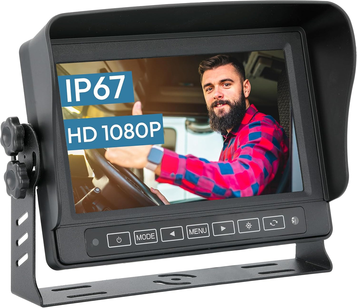 Spritzwassergeschützter Rückfahrmonitor 13172, Select-Serie, mit 2 Videoeingängen