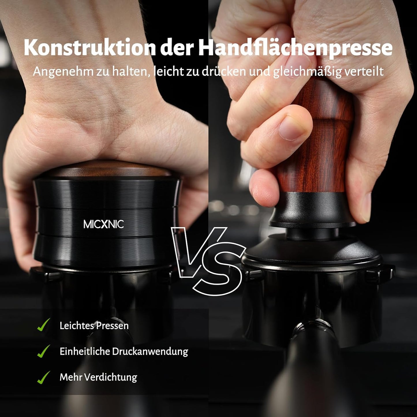Palm Tamper federbelastet, selbstnivellierend, 58mm
