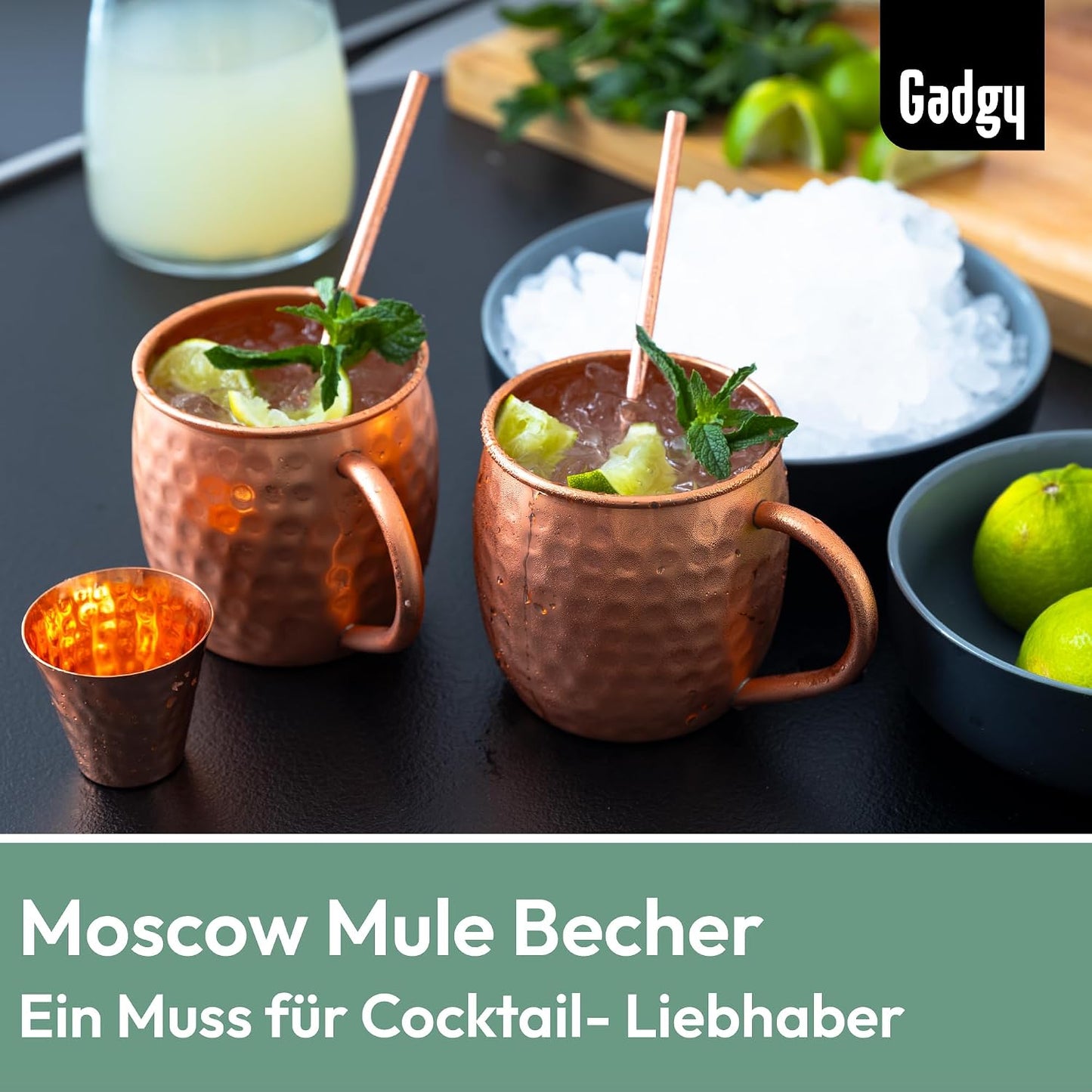 Moscow Mule Becher Set, Rich Copper