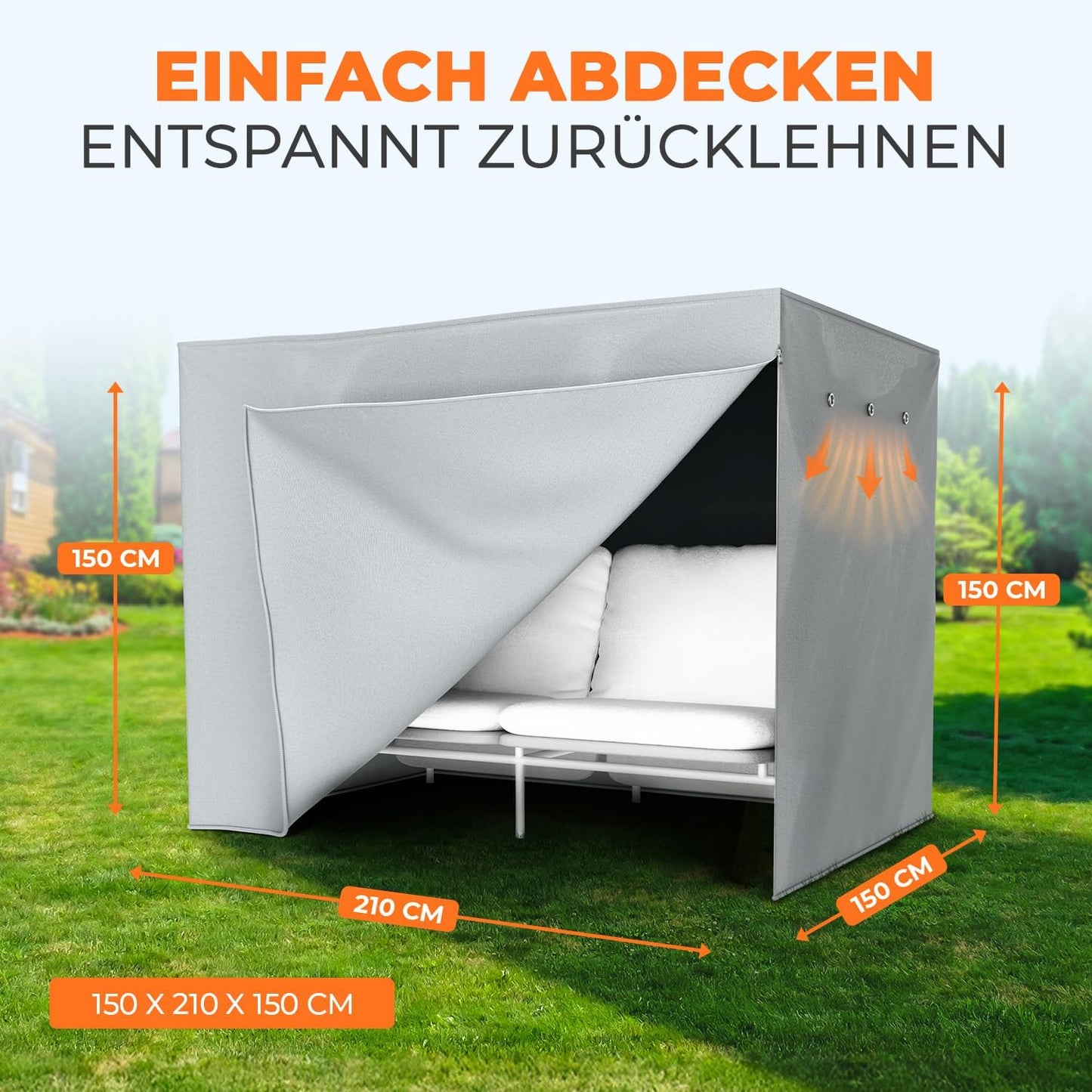 Schutzhülle für Hollywoodschaukel (winterfest, 3-4 Sitzer)