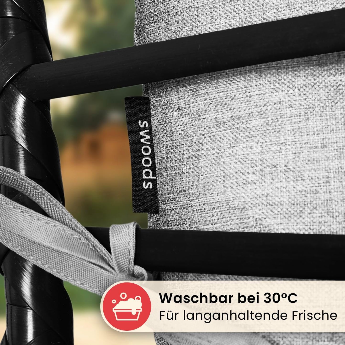 XXL-Hängesessel mit Gestell, Hellgrau