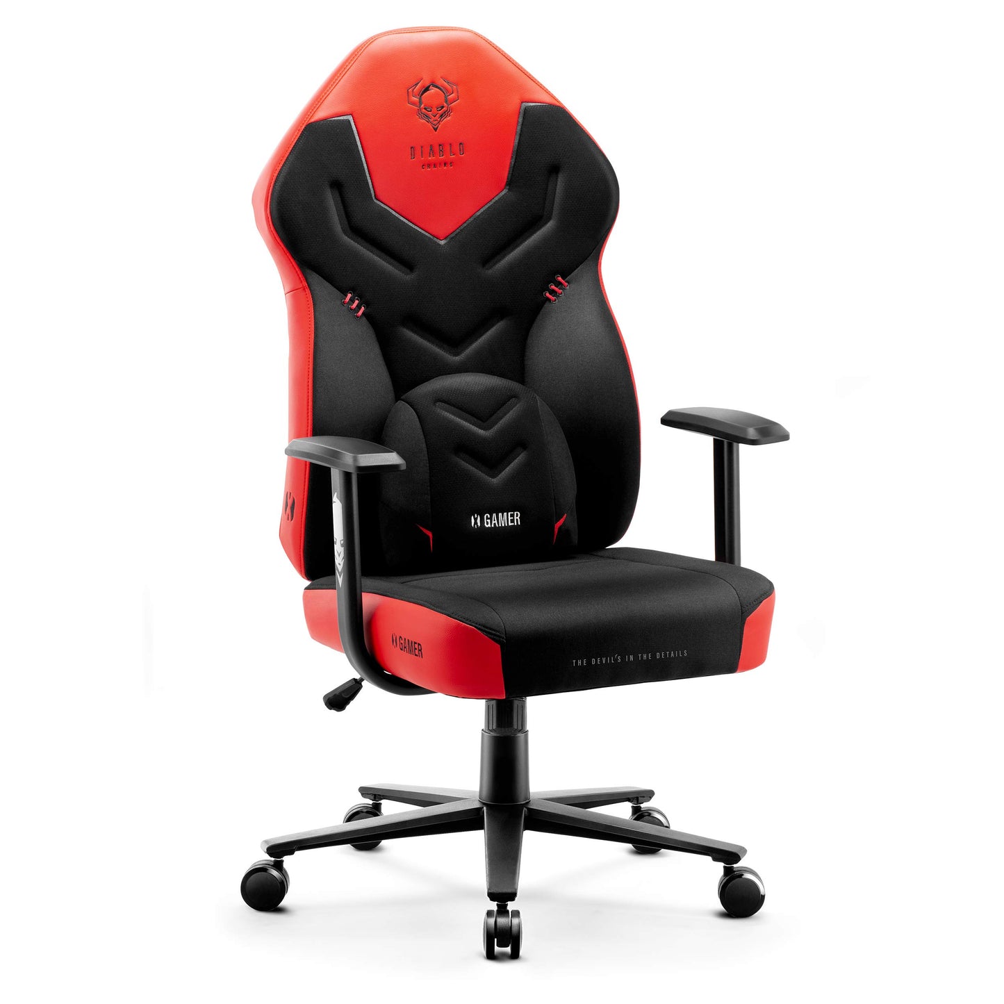 X-Gamer 2.0 Ergonomischer Gaming-Stuhl, Schwarz-rot 128 cm x 68 cm x 55 cm