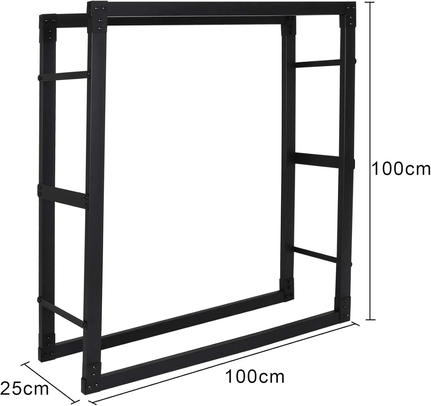 Kaminholzregal Innen, 25 x 100 x 100 CM