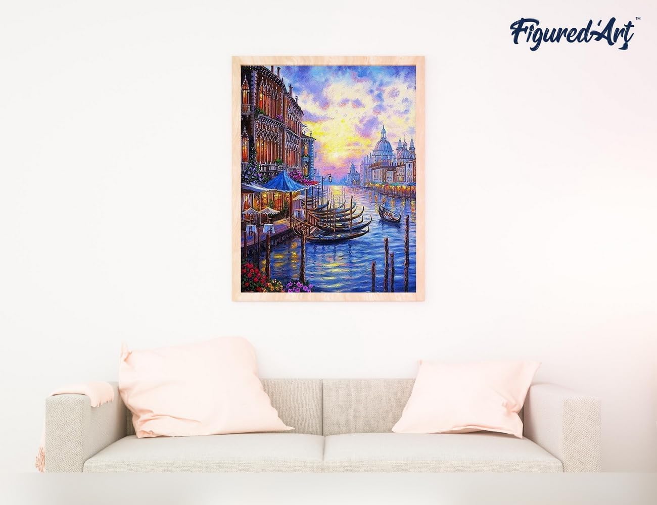 Malen Nach Zahlen Set "Der Grosse Kanal in Venedig" 40x50cm, Der Große Kanal in Venedig 40x50cm Mit Keilrahmen (nicht gespannt)