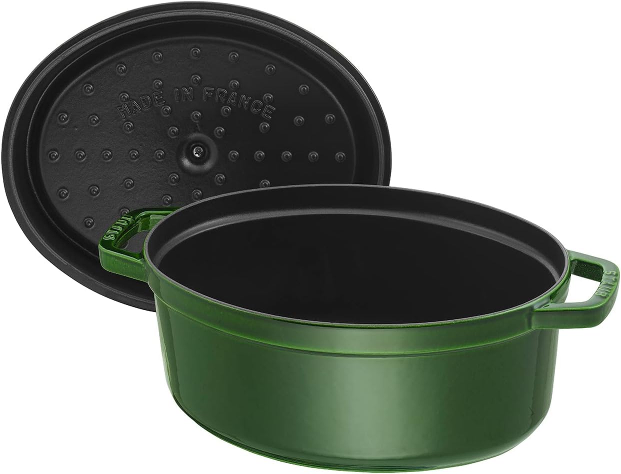 Cocotte Bräter mit Deckel, 33 cm, 6.7 L Basilikum-Grün