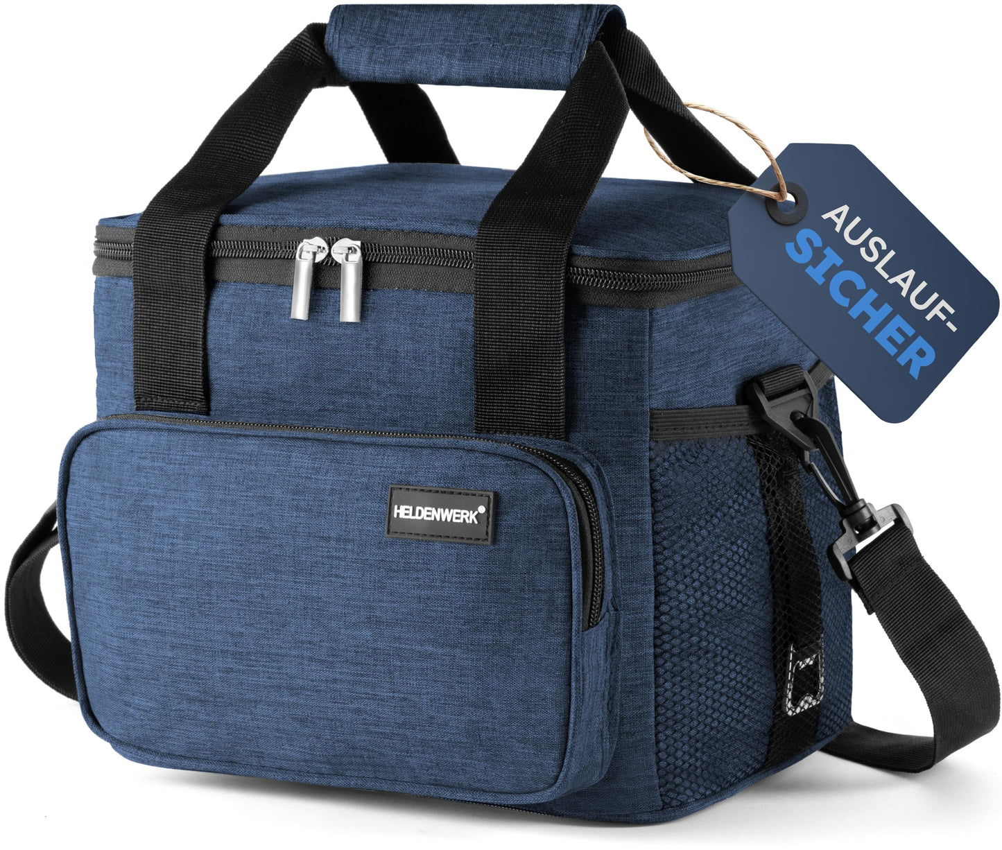 Faltbare Kühltasche mit integriertem Flaschenöffner, 10L (L29 x B20 x H22 cm) Navyblue