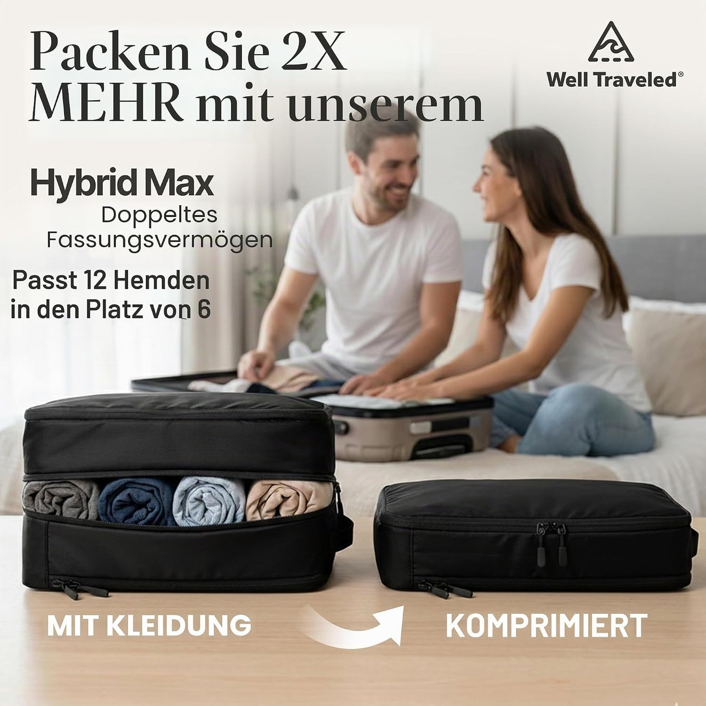 Packungswürfel-Set, Schwarz 8-piece