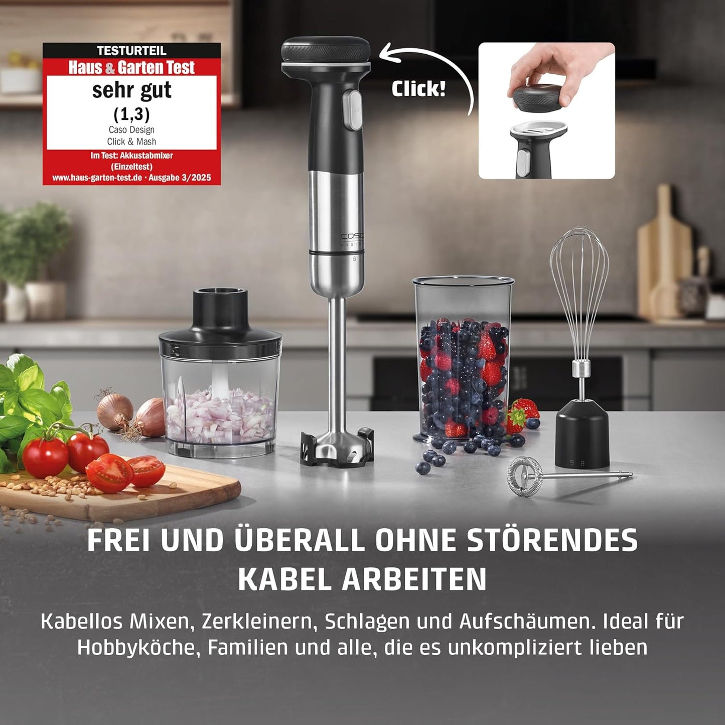 Click & Mash, Stabmixer, kabellos