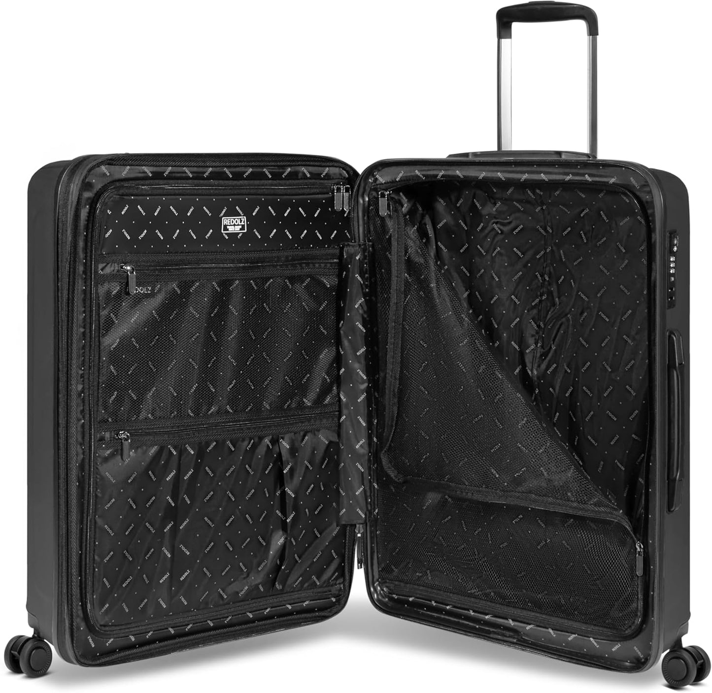 Essentials 14 4 Rollen Kofferset 2-teilig mit Dehnfalte, Black Metallic 2-SET Trolley M+ & Trolley L+ erweiterbar
