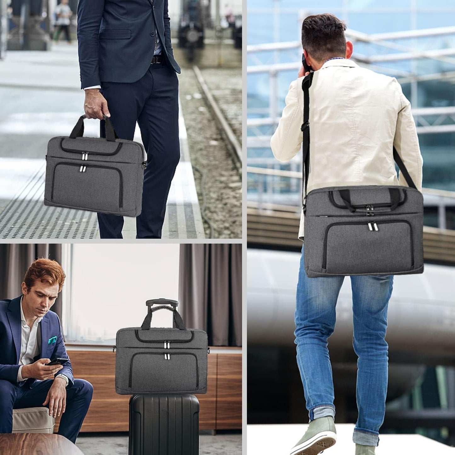 Laptoptasche für 17-17,3 Zoll Notebooks, Grau ;  17-17,3 Zoll