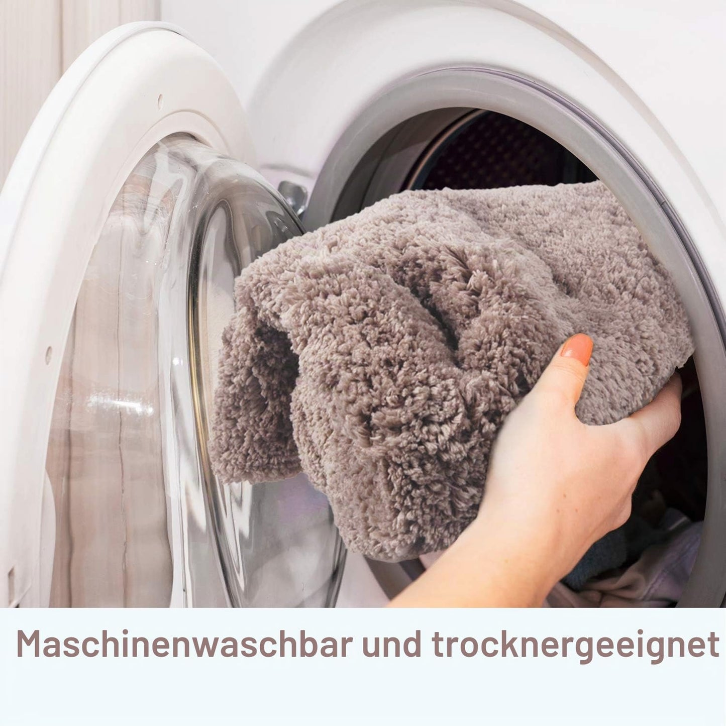 Hochflor Badteppich, 60 x 90 cm (Rechteckig) Braun