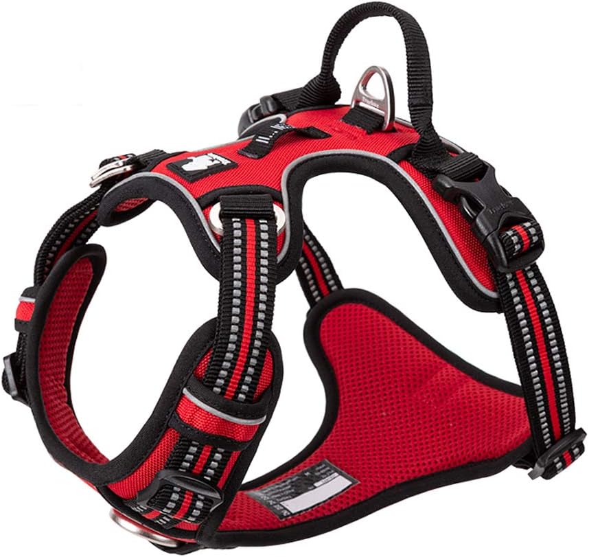 Hundegeschirr TLH56512, verstellbar, reflektierend, XS|Rot