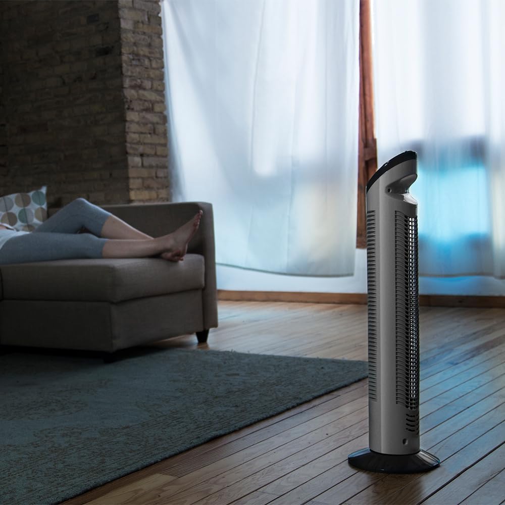 EnergySilence Skyline - Turmventilator, Höhe 30" | Manuelle Steuerung Weiss