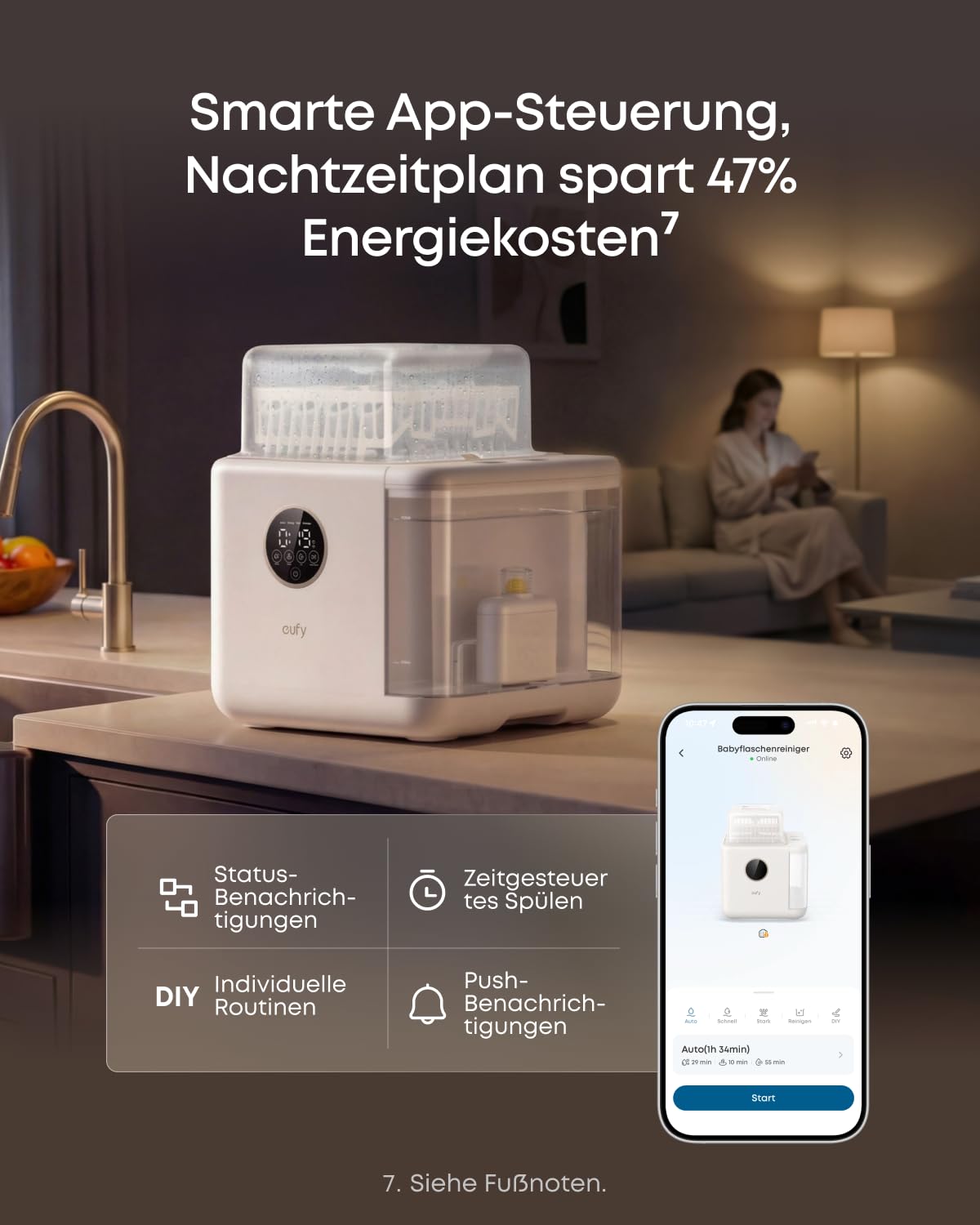 Babyflaschen-Spülmaschine S1 Pro mit Dampfsterilisator