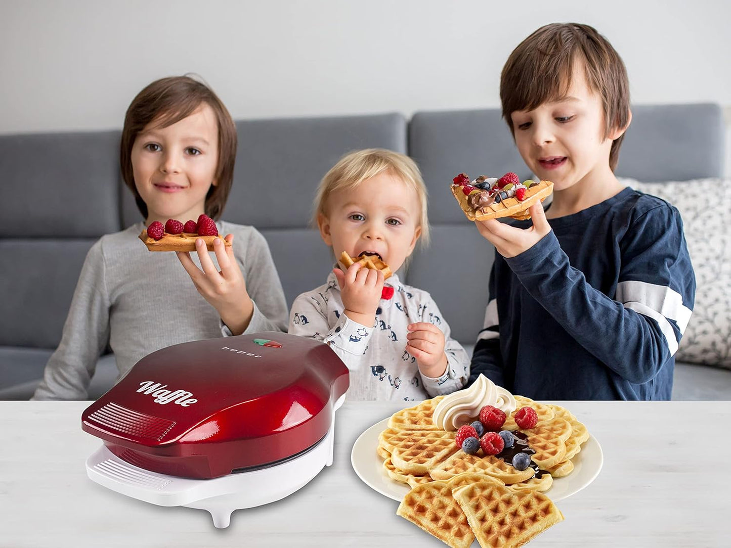 Waffeleisen für 5 Waffeln