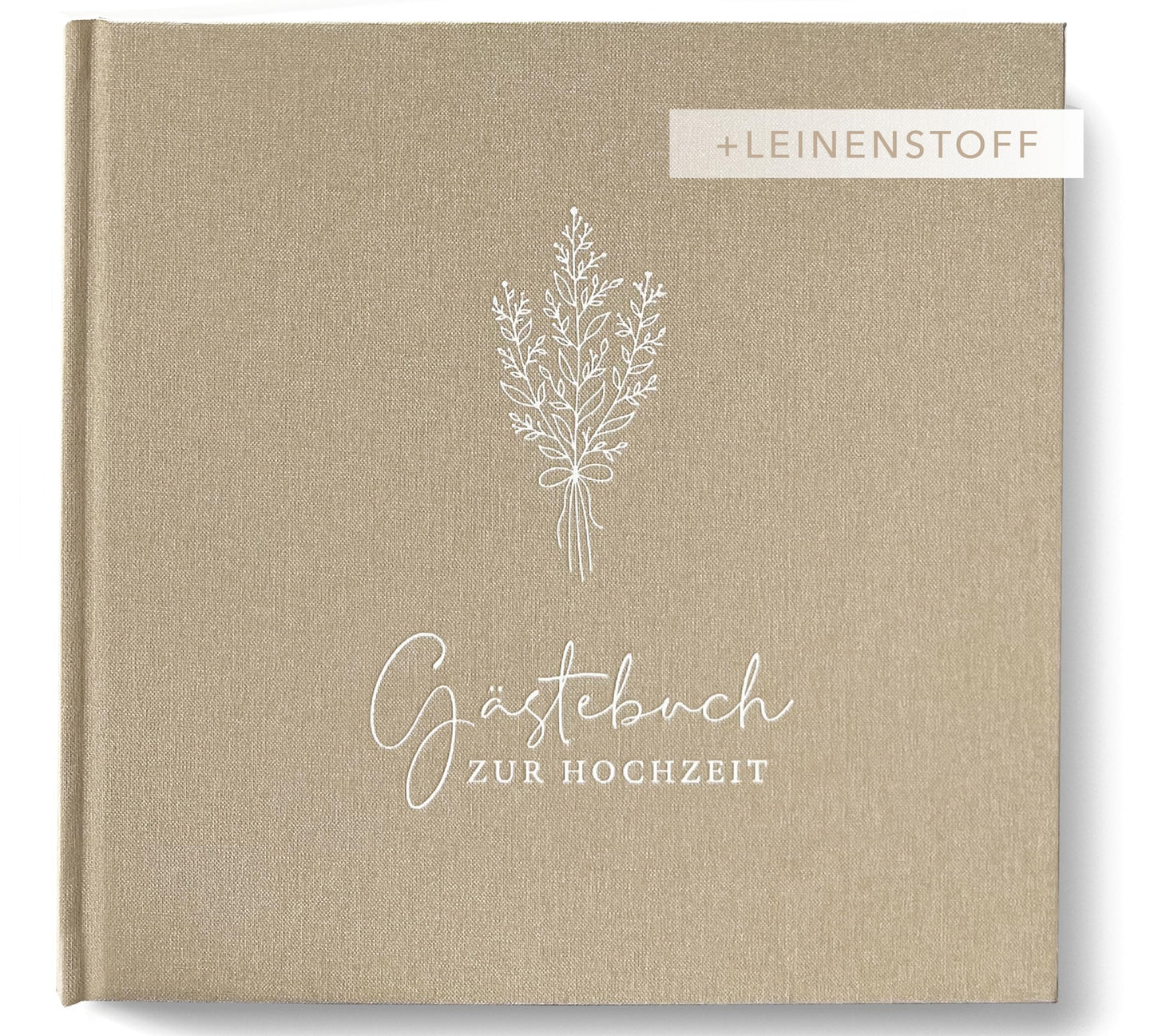 Hochzeit-Gästebuch mit Fragen zum Ausfüllen, mit Fragen Beige