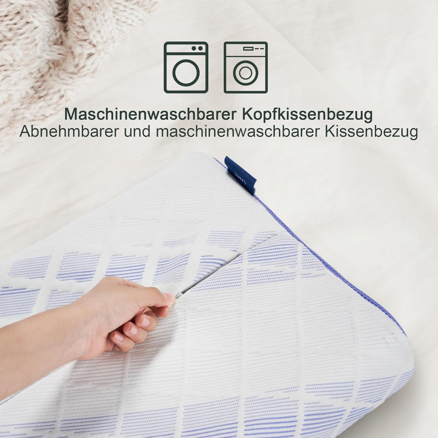 Höheneinstellbares Memory Foam Nackenstützkissen