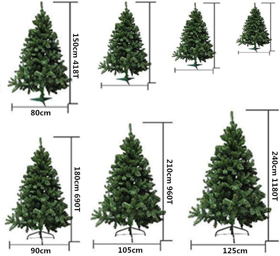Künstlicher Weihnachtsbaum mit Lamettablättern, 150 cm Grün