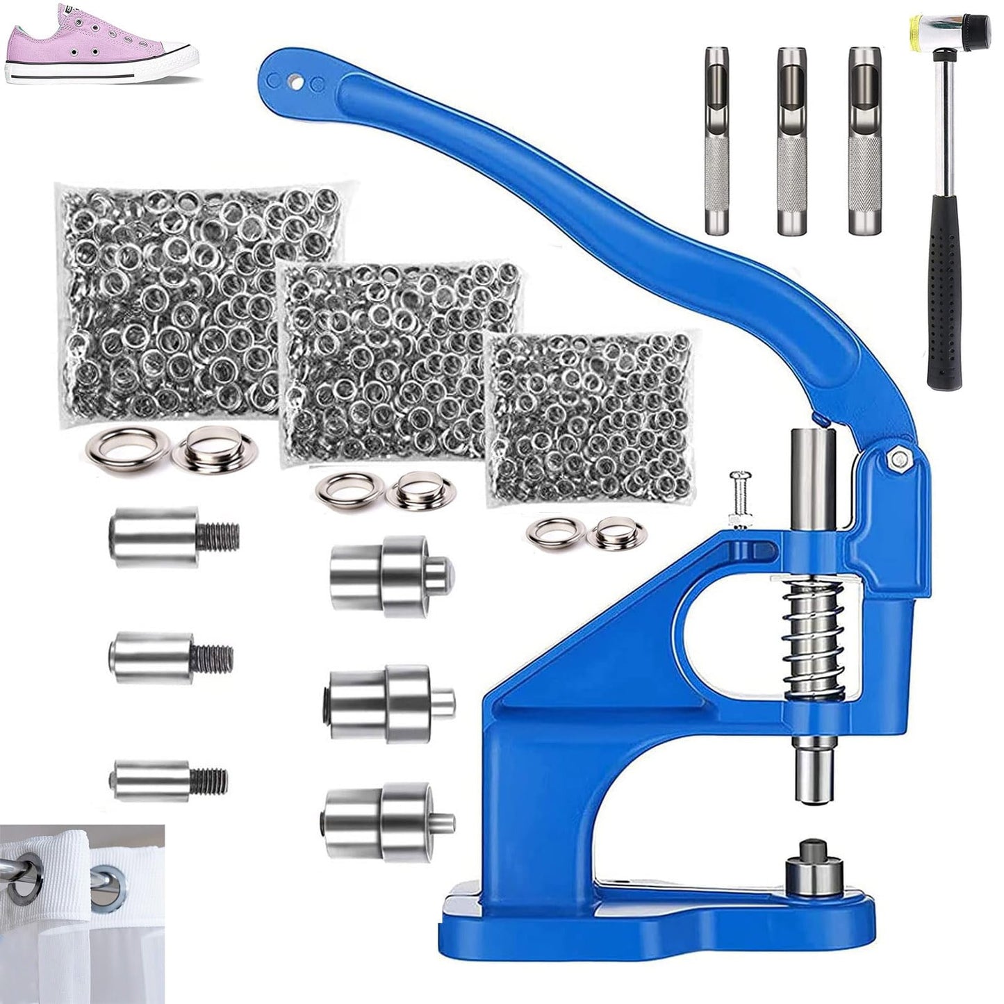Ösenmaschine mit 1500 Ösen, as shown