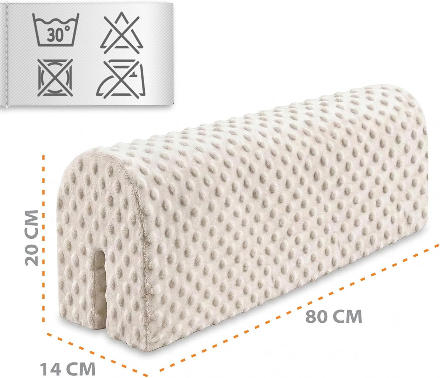 Bettkantenschutz für Kinderbetten (80 cm), Hellbeige 80 cm