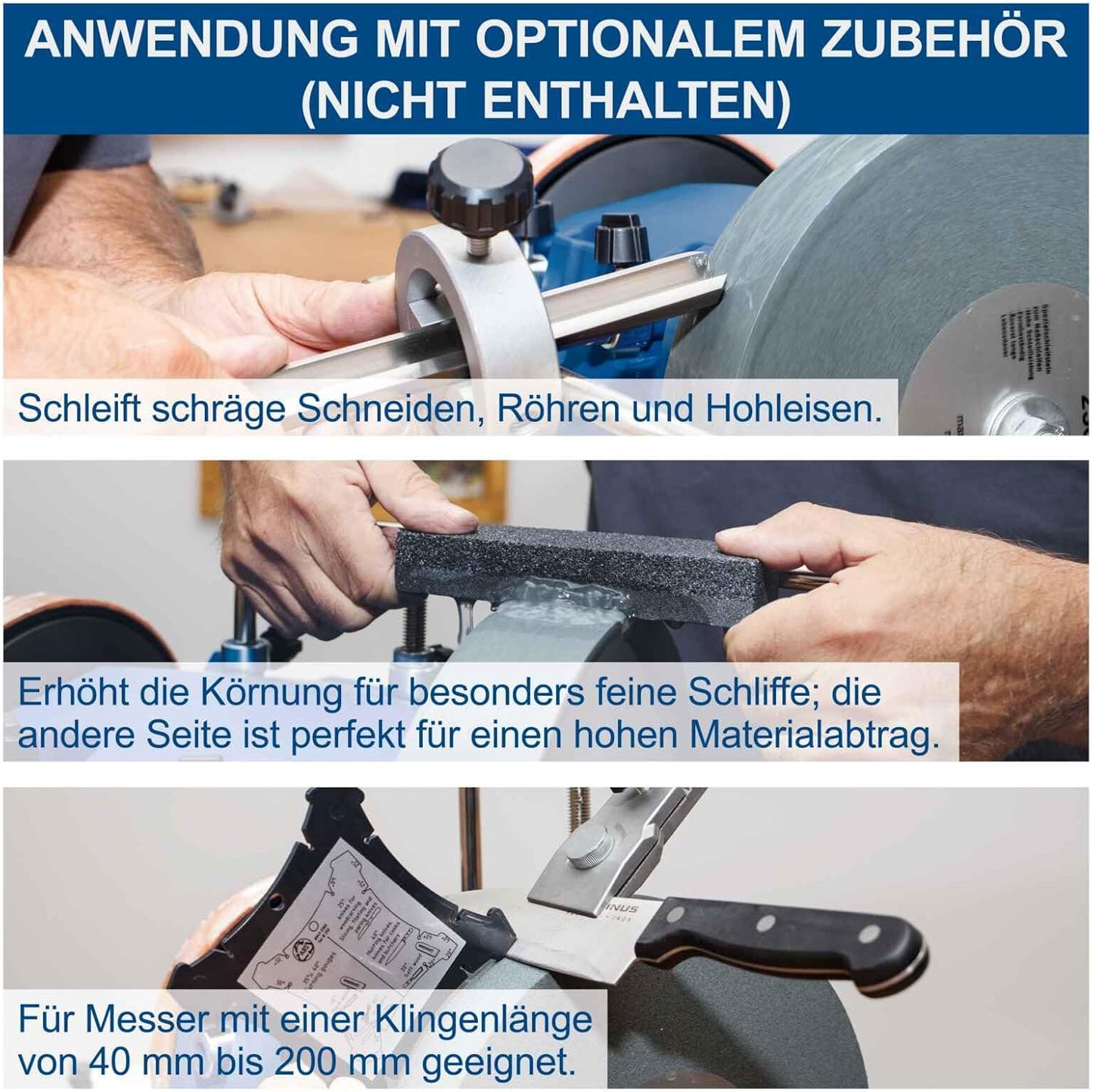 Nass-Schleifsystem Tiger 7000s mit Schleifstein, abgewinkelt