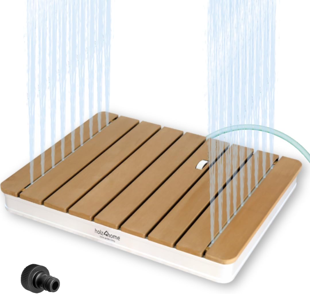 Bodendusche als Gartendusche oder Pooldusche, Eckig WPC