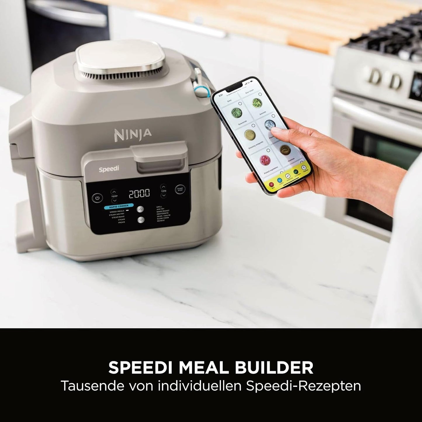 12-in-1 Multikocher ON500EUSTGD mit Air Fryer und Slow Cooker, 12-in-1 Amazon Exklusiv