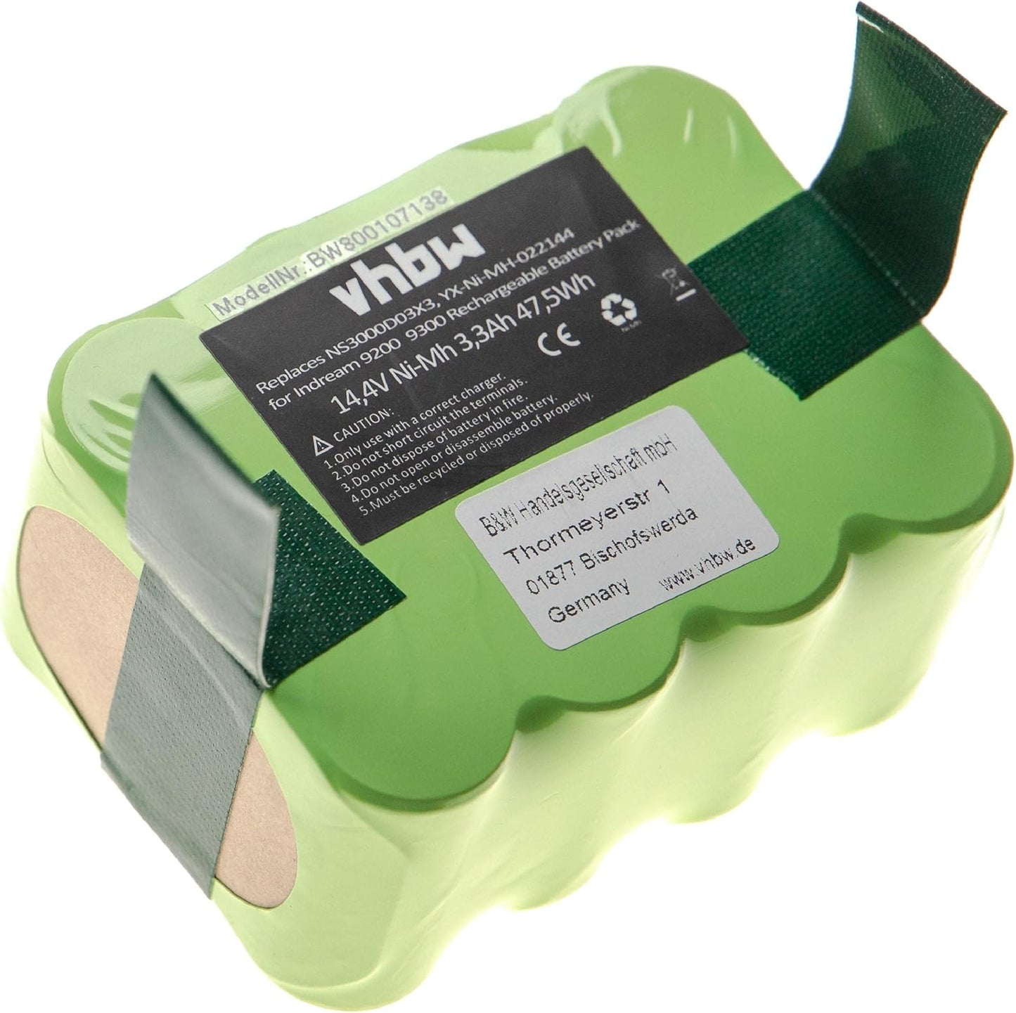 NiMH Akku 3300mAh für Saugroboter Hoover RBC-Serie