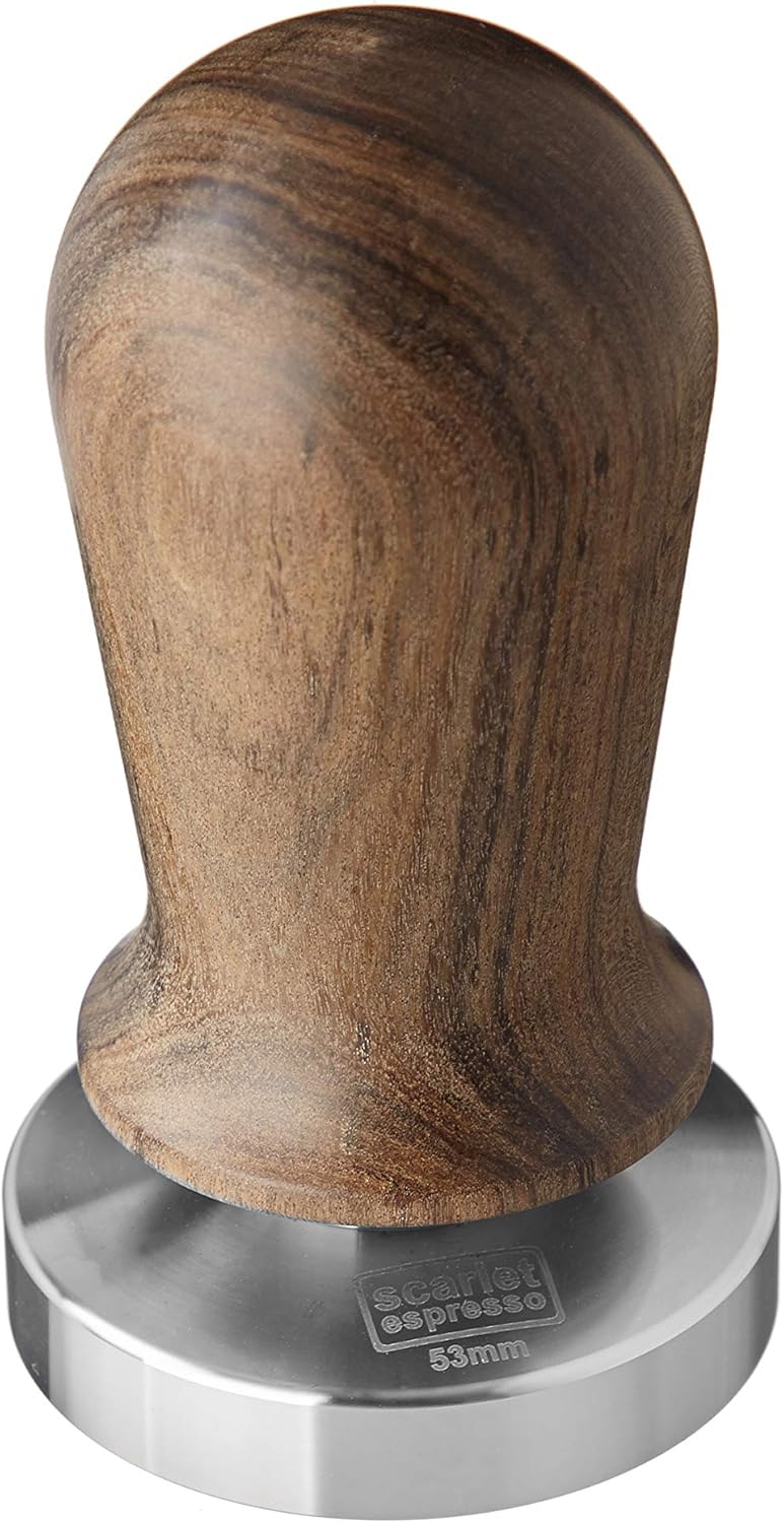 Espresso-Tamper Perfetto, 53 mm / Sandelholz - Braun