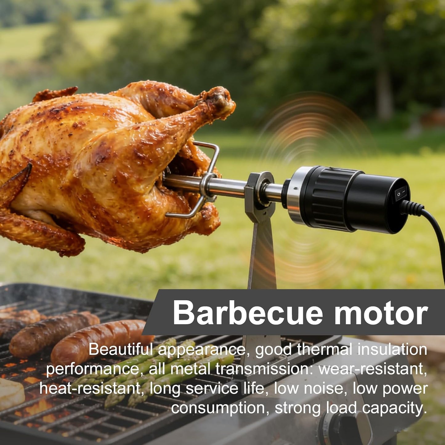 Grillmotor für Drehspiess und Rotisserie