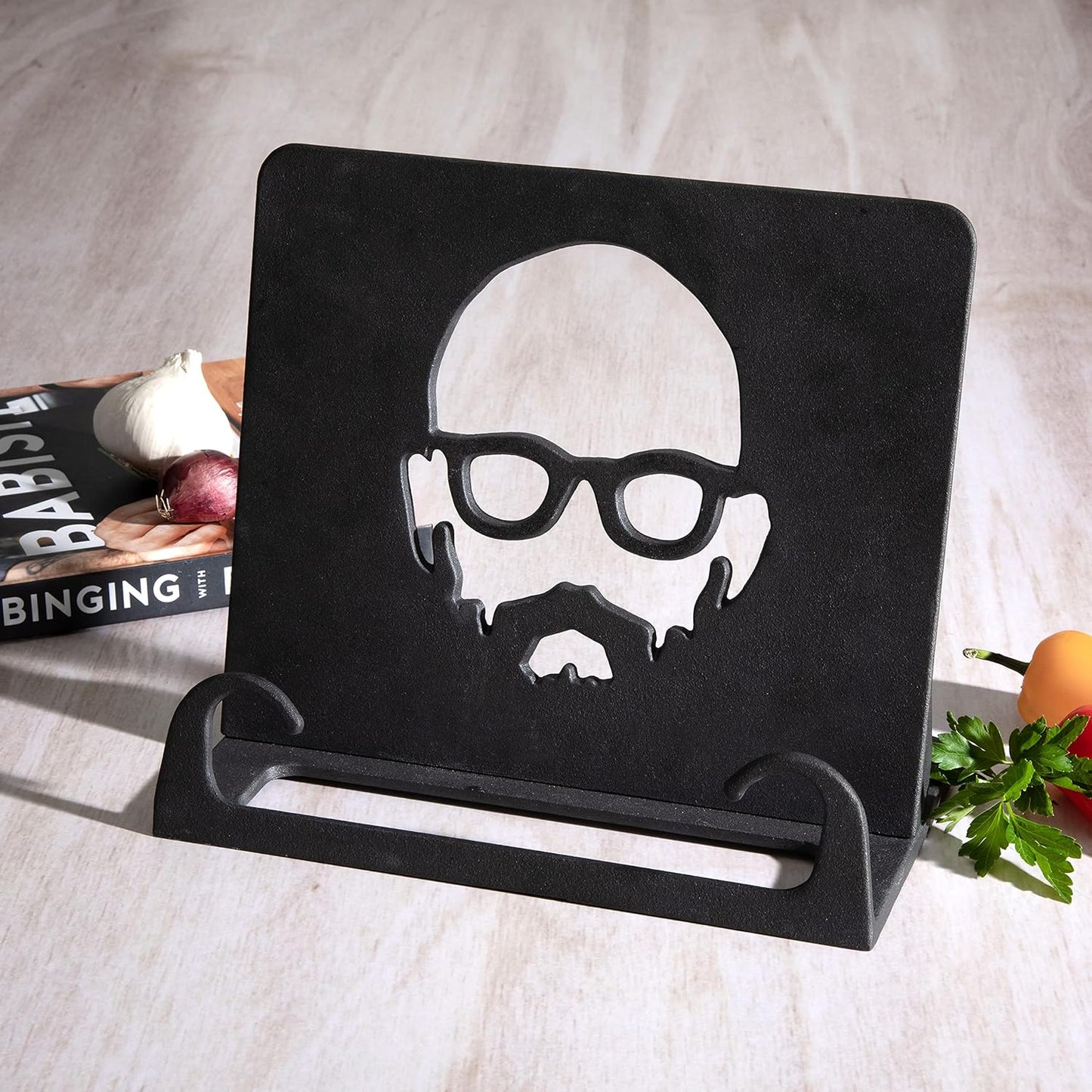 Kochbuchhalter aus Gusseisen, Gusseisen Cookbook Holder Gusseisen