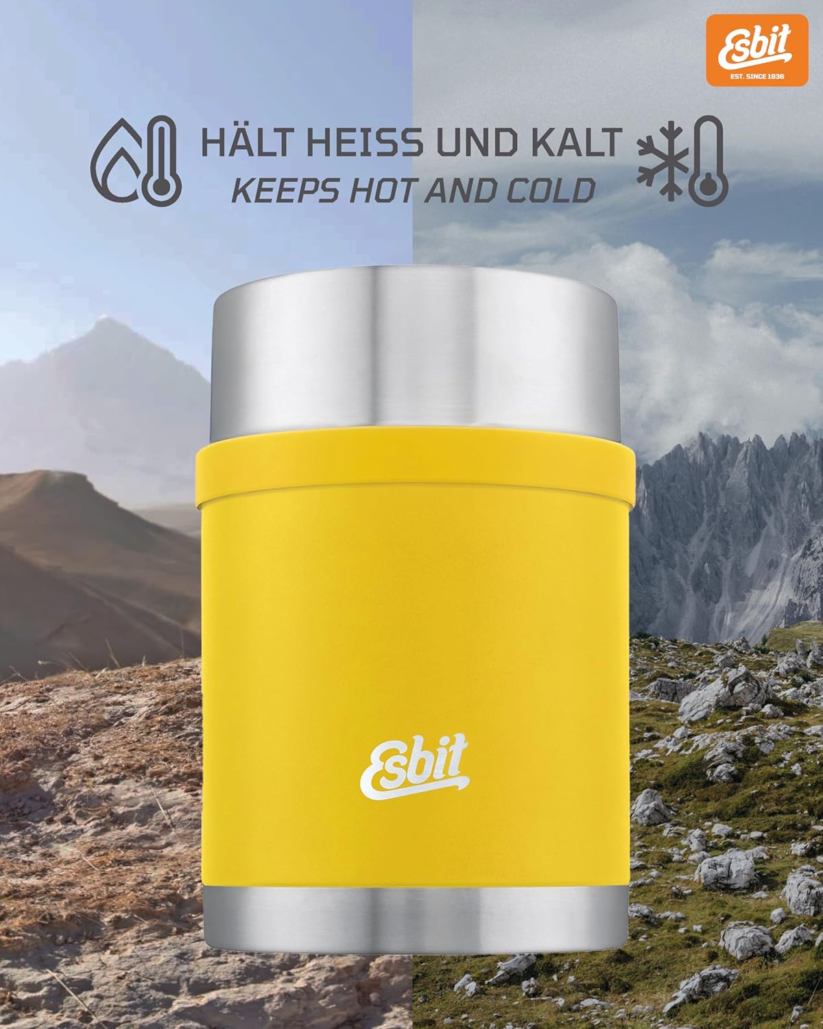 Thermobehälter Sculptor, 750 ml, 750 ml Ohne Manschette Sunshine Yellow-gelb