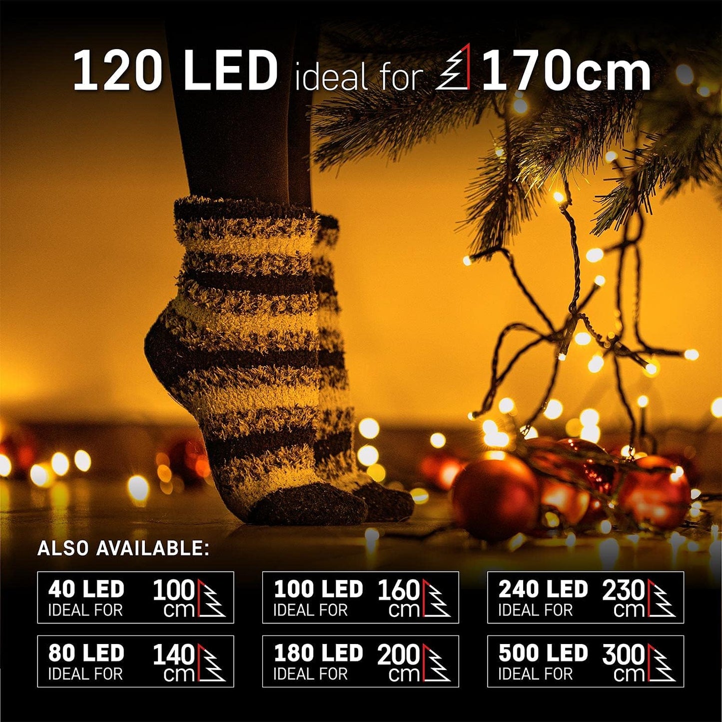 LED Lichterkette mit Timer, 12M / 120 LEDs