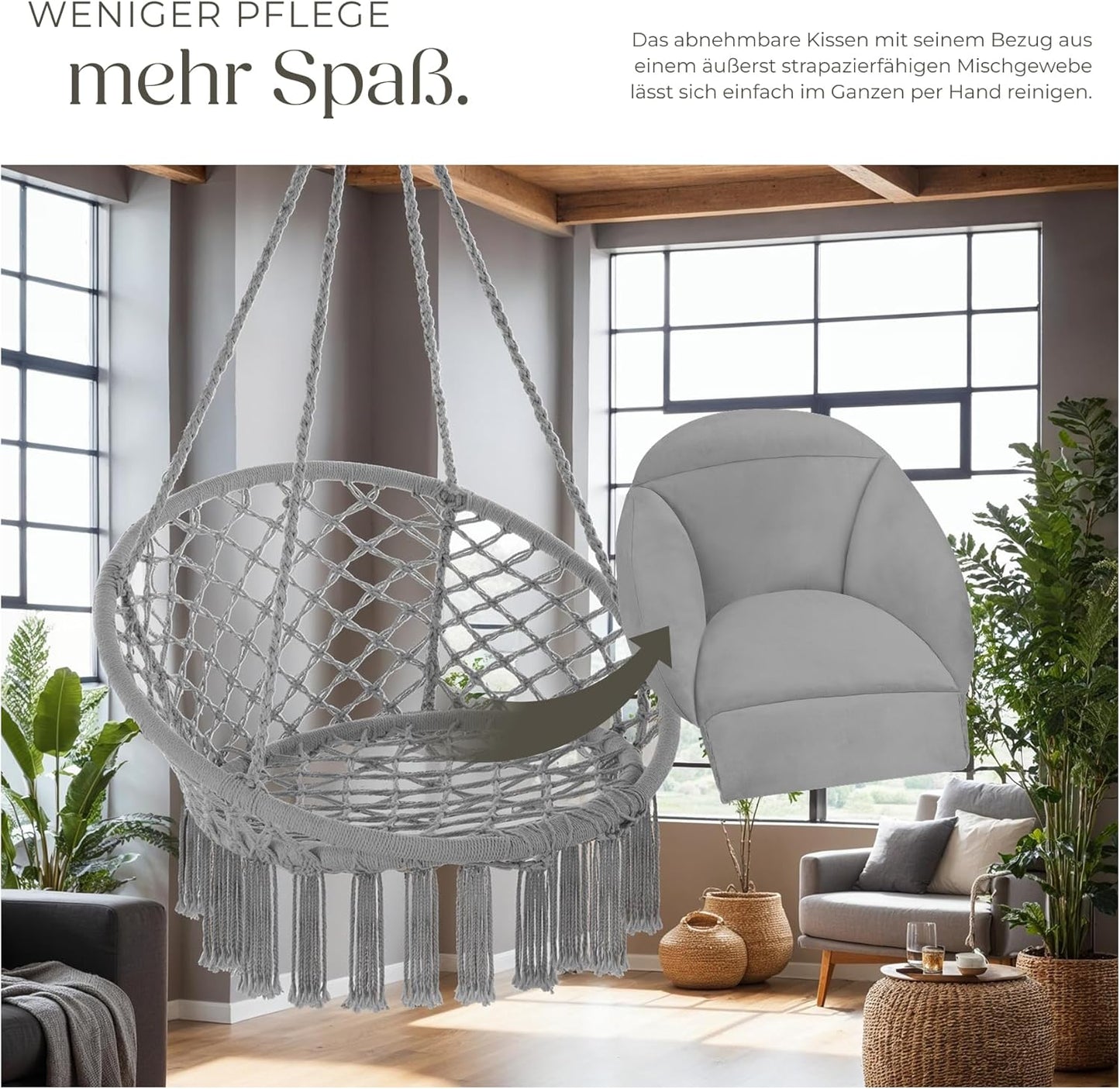 Hängesessel Samira, Grau