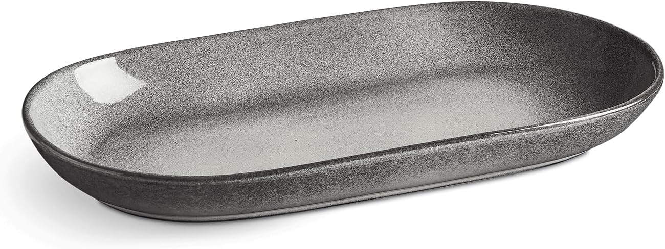 Servierplatte aus Steingut, Servierplatte L