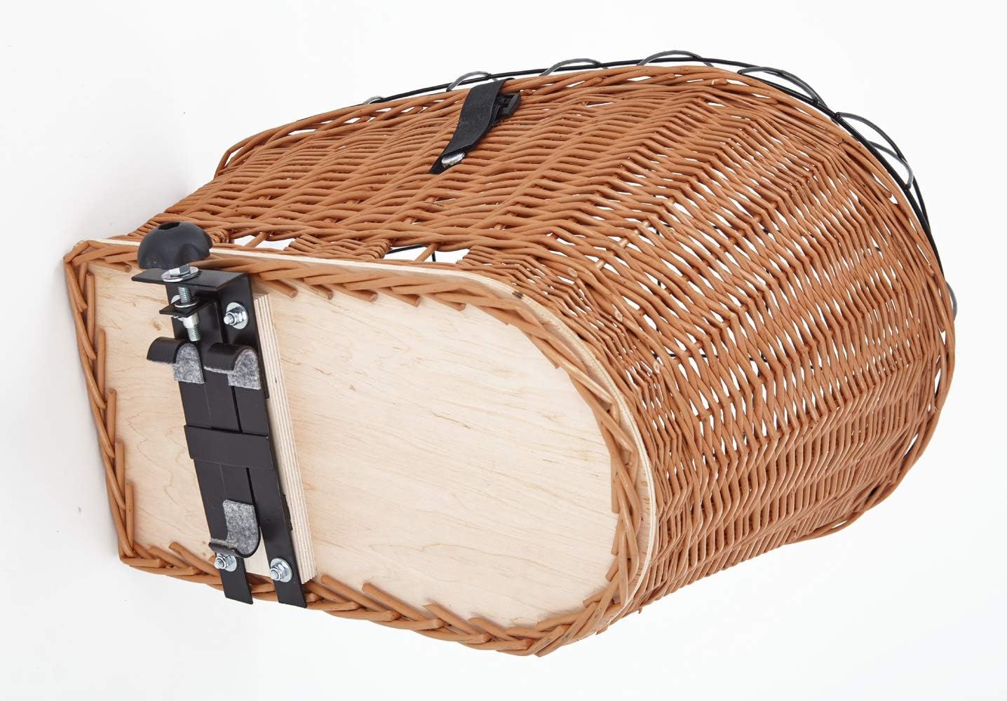 Hundevelokorb für Gepäckträger, XXL + Kissen/Holz/Einlage G1