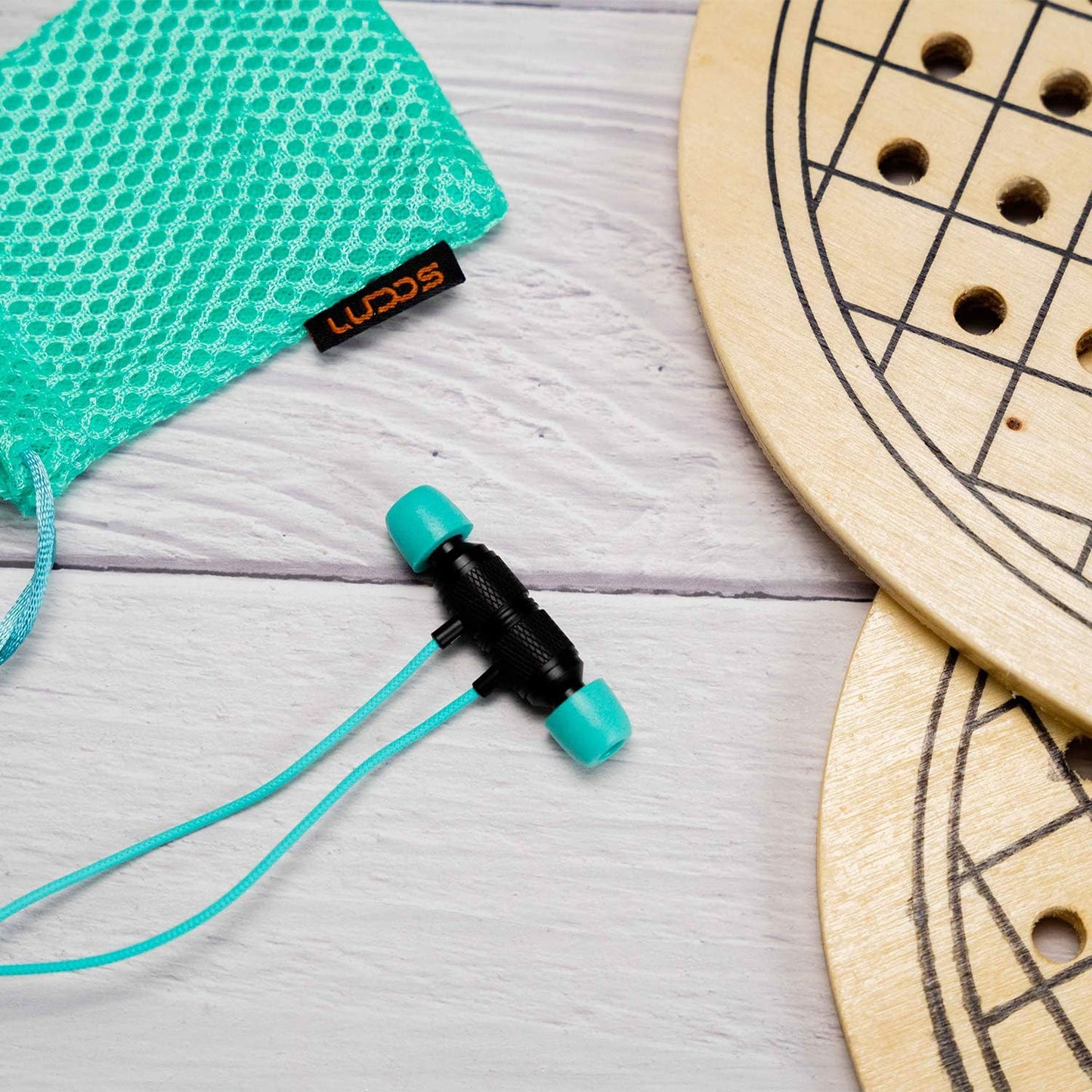 In-Ear Ohrhörer mit Kabel und Mikrofon, 3.5 mm Türkis