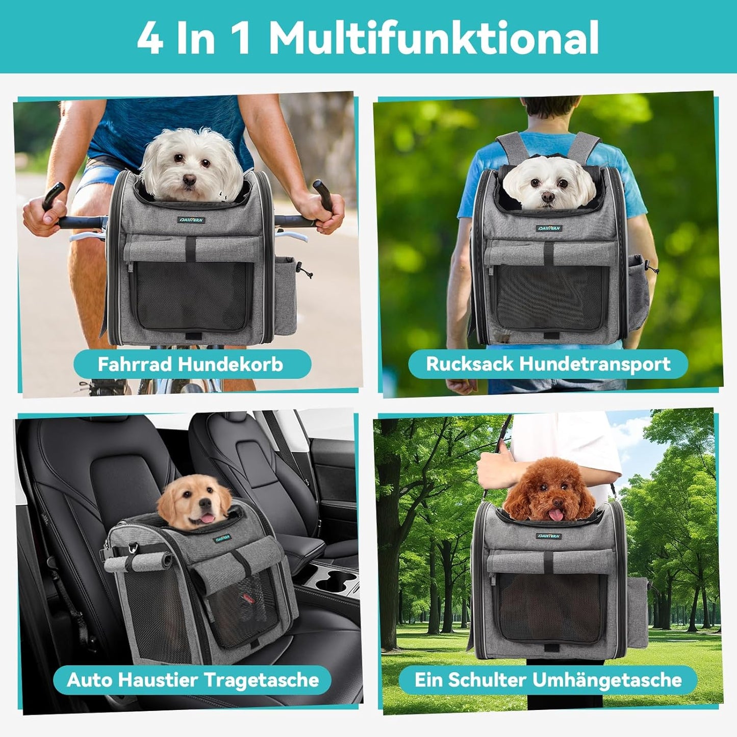 Faltbarer Hundevelokorb bis 10 kg