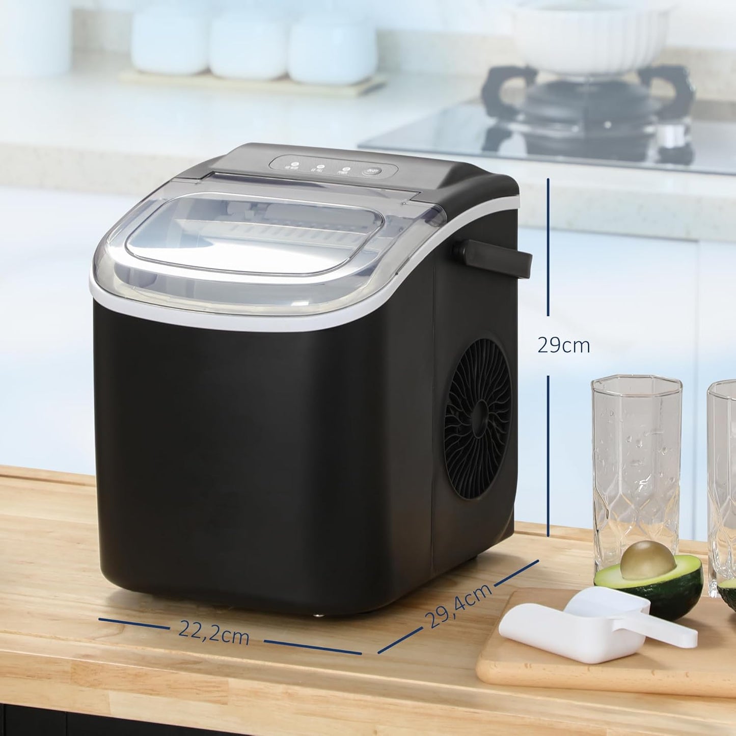 Eiswürfelmaschine mit Selbstreinigungsfunktion