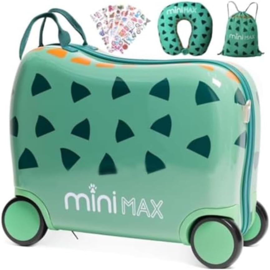 Minimax Kinder-Hartschalenkoffer Dinosaurier mit 4 Rollen, Dinosaurier