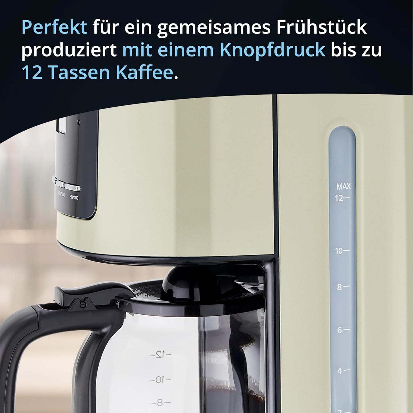 Kaffeemaschine KA-184 mit Timer-Funktion, Creme