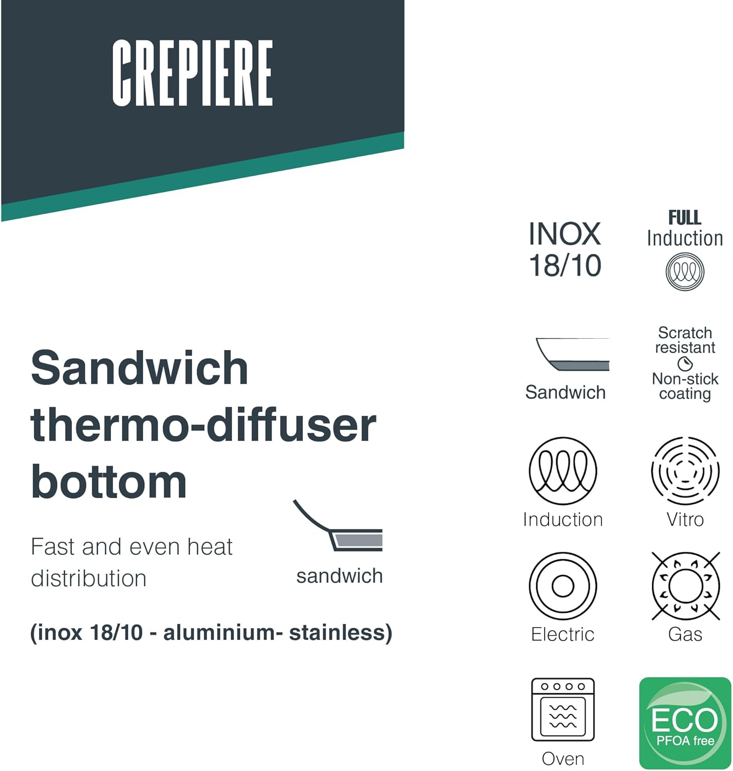 Crepes-Pfanne, Crêpes-Maschine Antihaft-frei