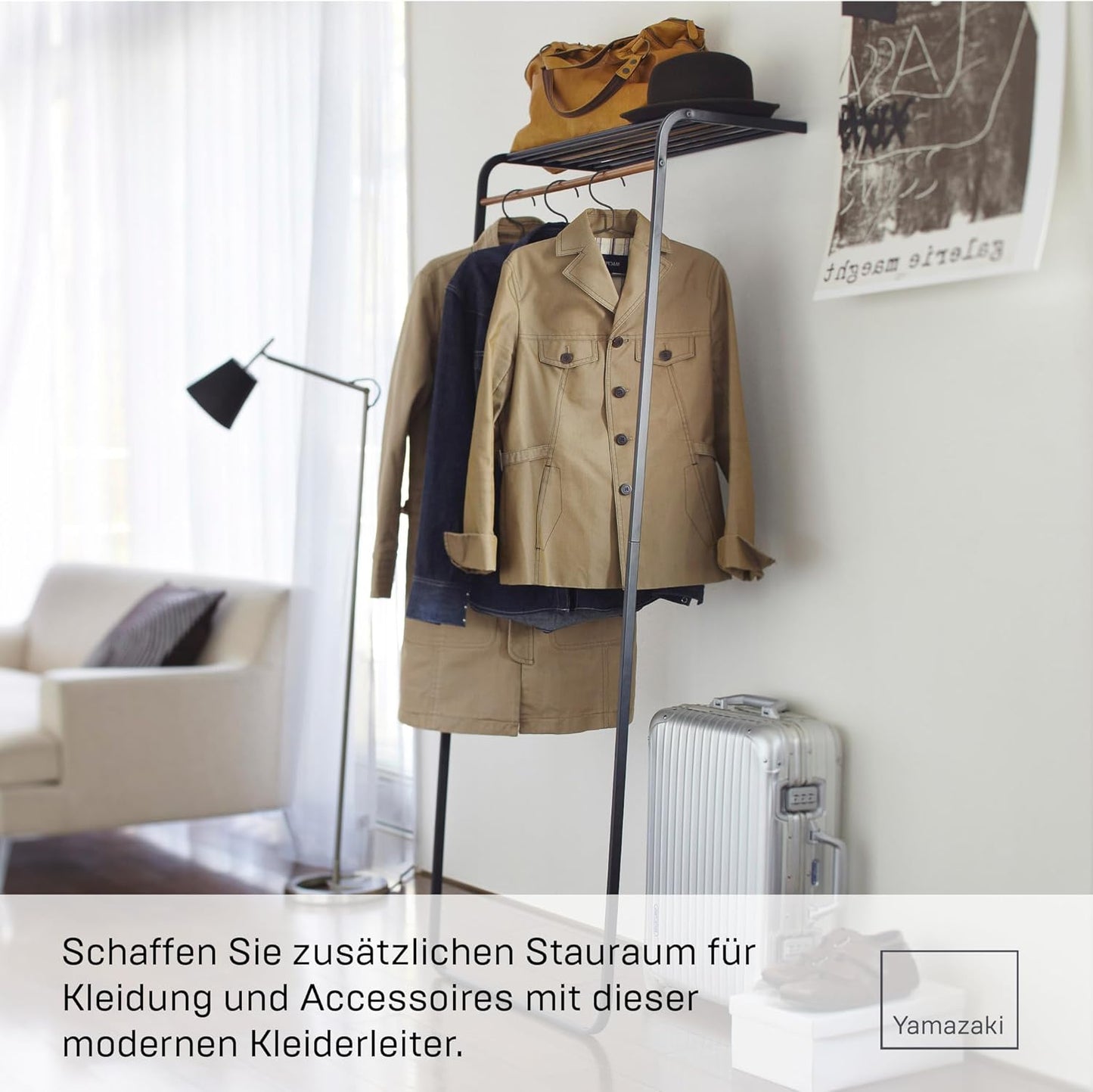 TOWER Standgarderobe, Schwarz