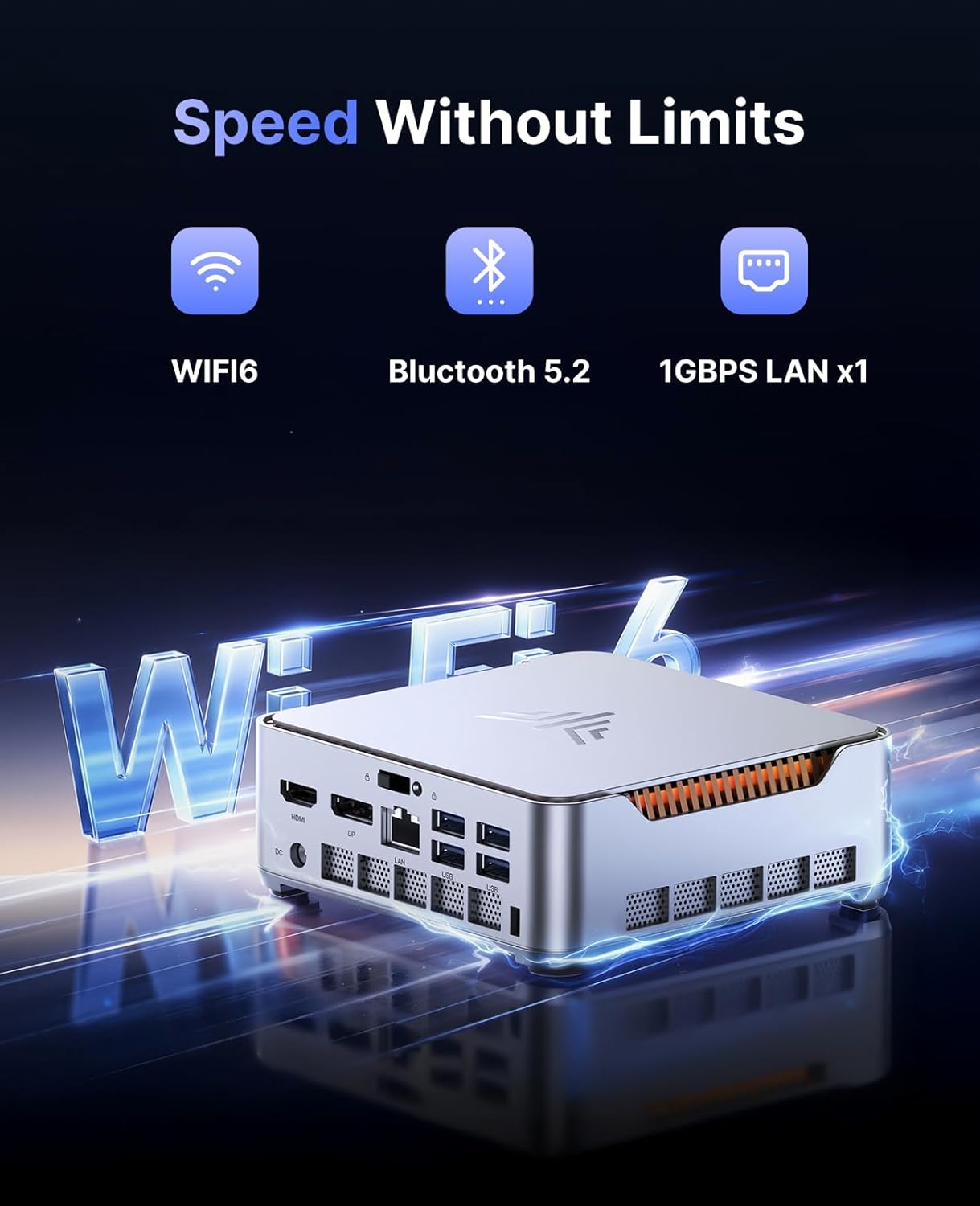 Mini PC Hyper H2 mit Intel Core i5, 4K UHD, WiFi 6
