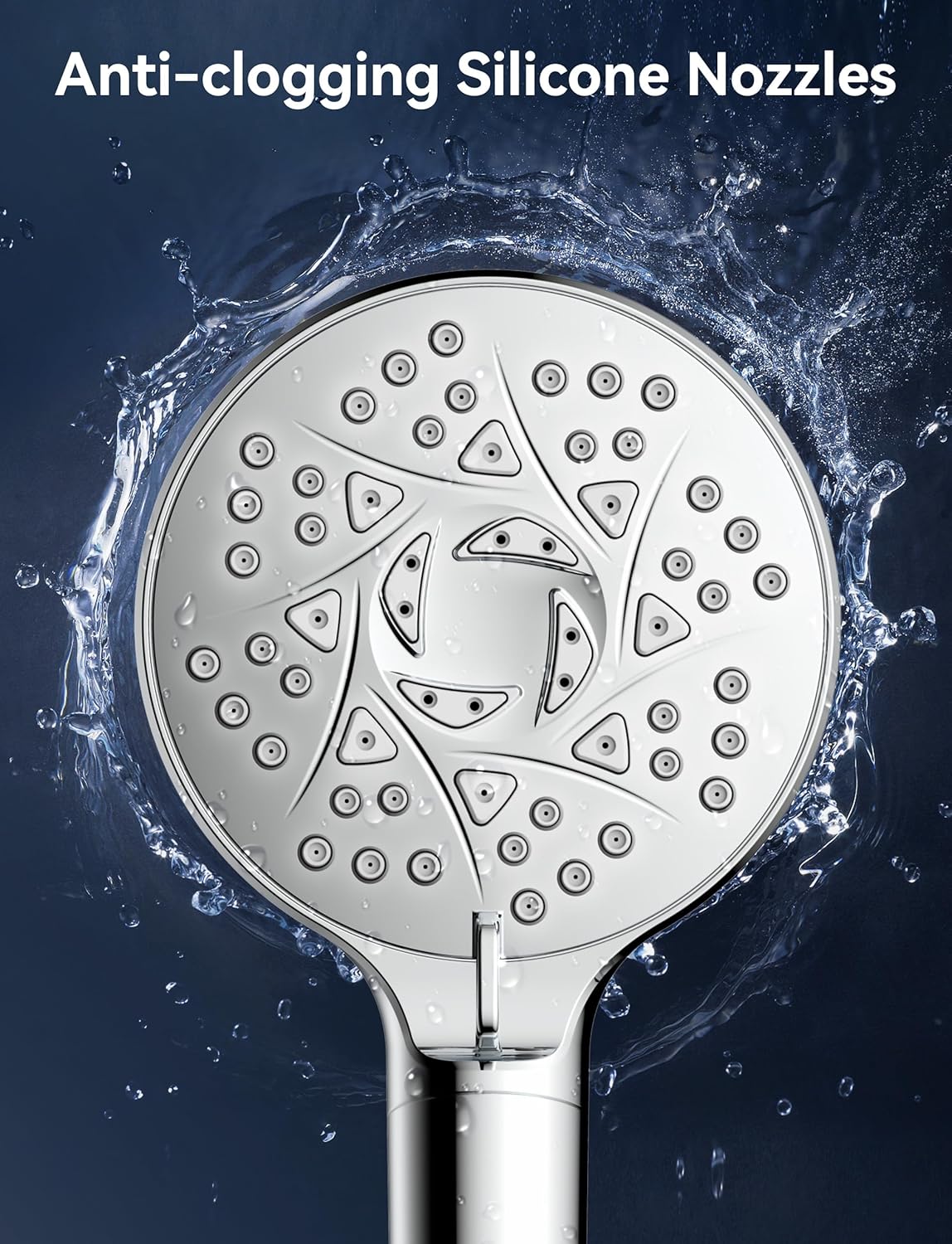 Duschkopf mit 20-stufiger Wasserfiltration, Duschkopf Silber