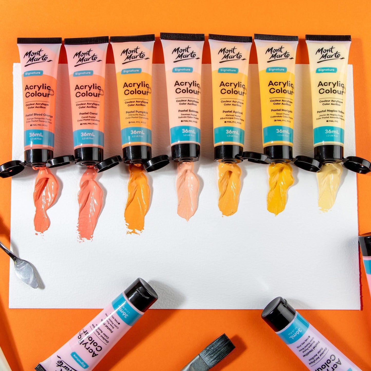 Acrylfarben-Set Pastell, 12 x 36 ml, 12 Pastellfarben