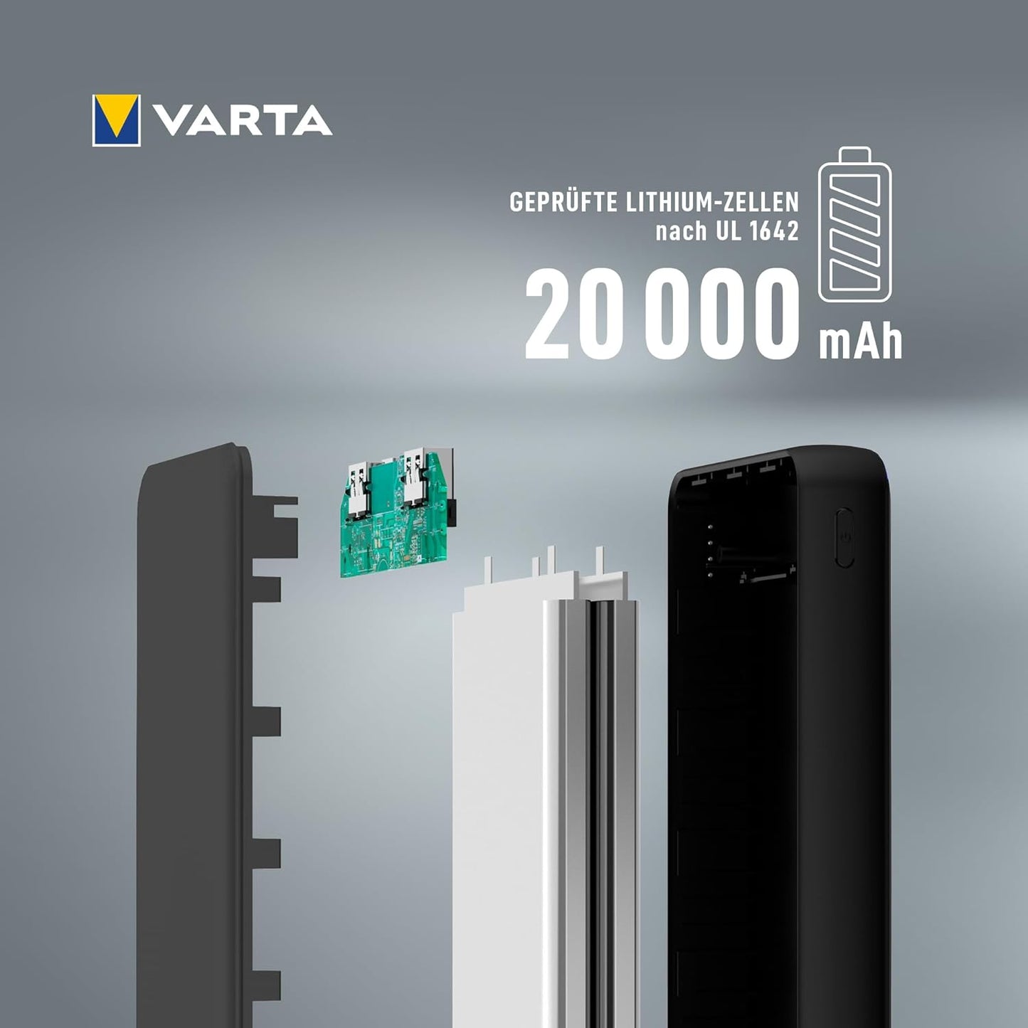Powerbank mit 4 Anschlüssen (20.000mAh), 20.000mAh 1 Stück