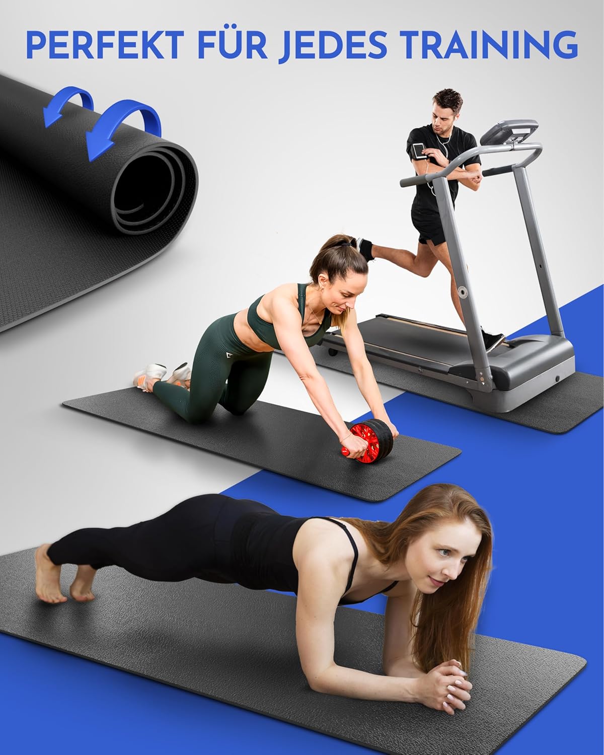 Bodenschutzmatte Fitnessgerät, 130 x 70 cm