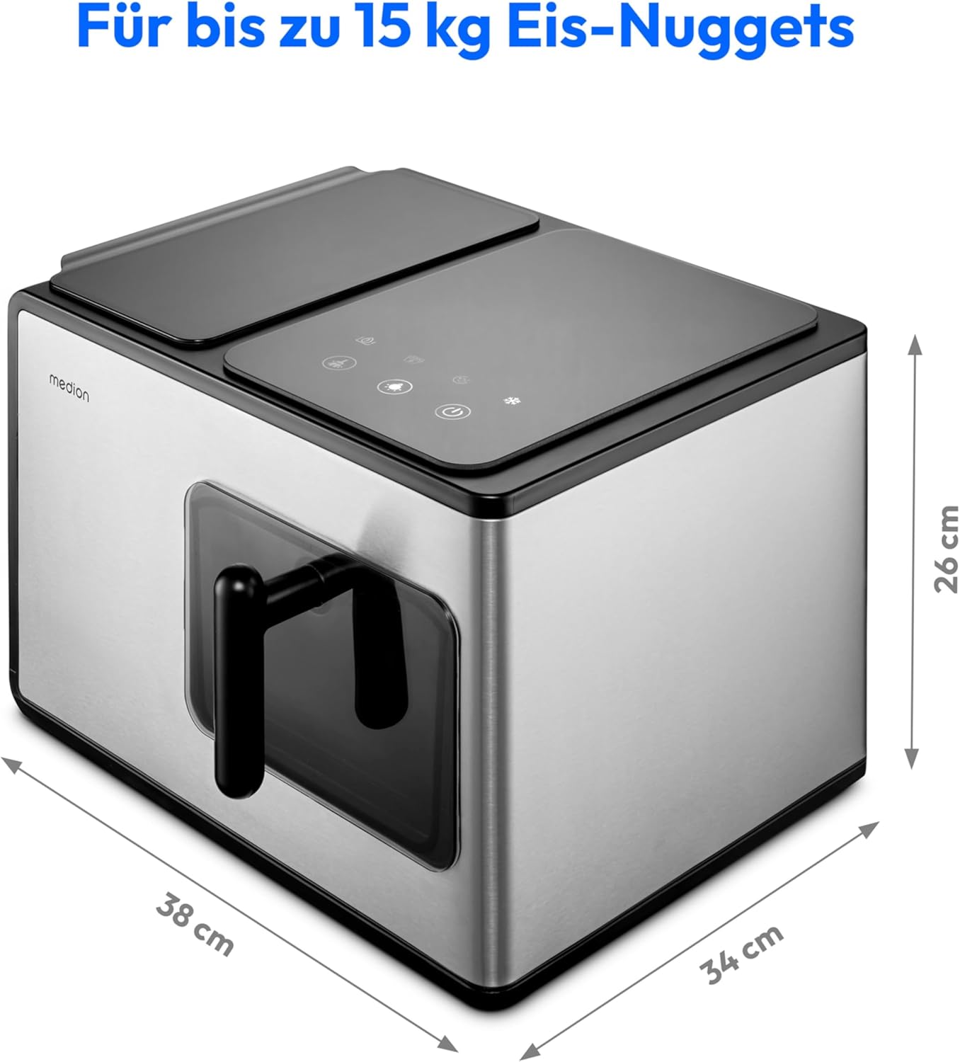 Eiswürfelmaschine MD11960 (Nugget & Crushed Ice), 15kg, Nugget | Crush