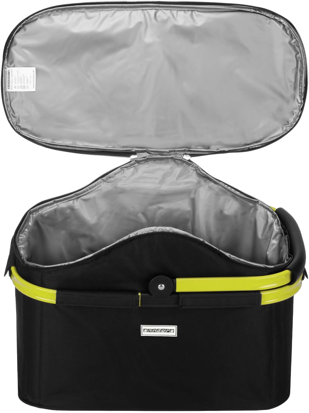 Iso-Einkaufskorb, Iso: Schwarz Rahmen Limette